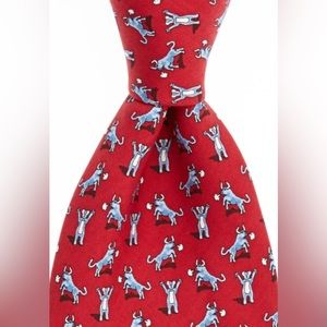 Vineyard Vines Wall Street Bulls & Bears Red Tie.